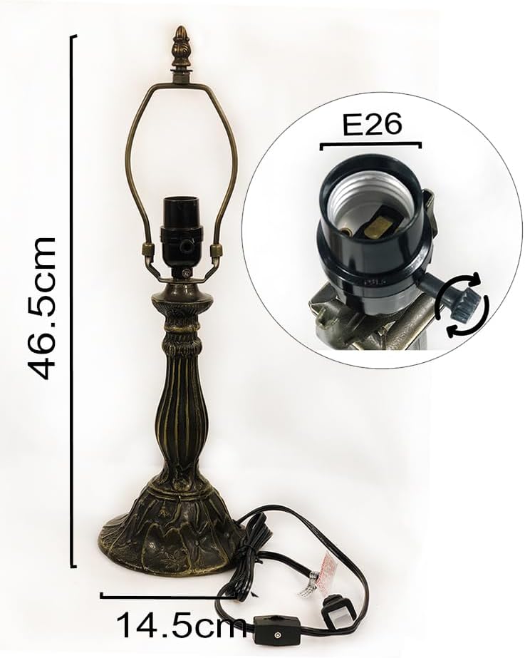Circular Tiffany Table Lamp Base Holder