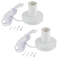 White E26 Industrial Lamp Base With Cord