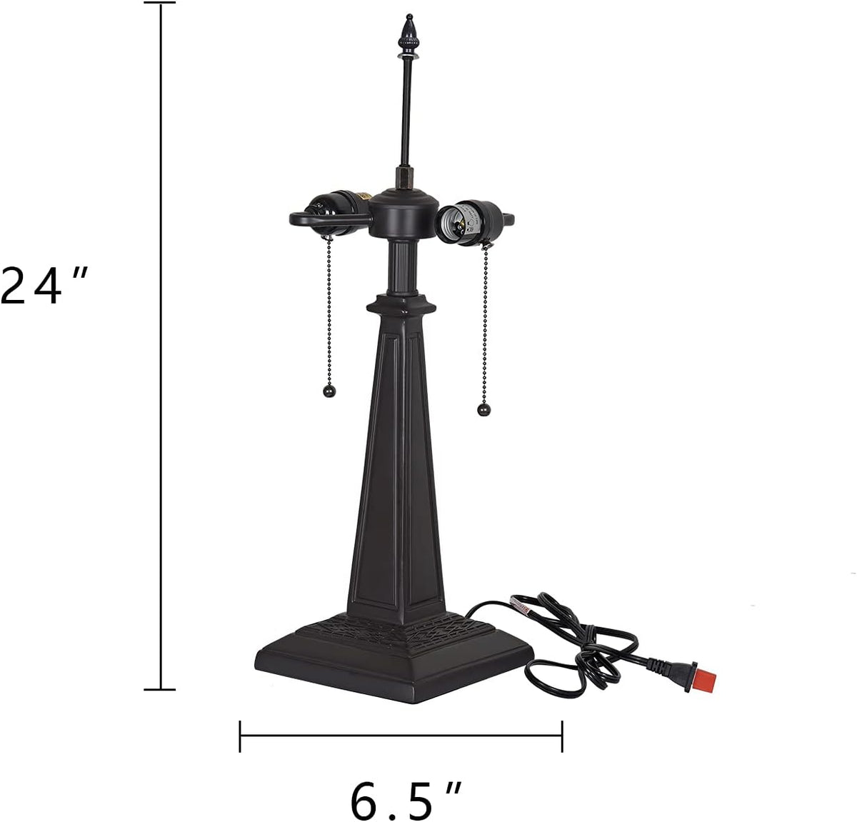 Bronze Resin Tall Tiffany Lamp Replacement Base