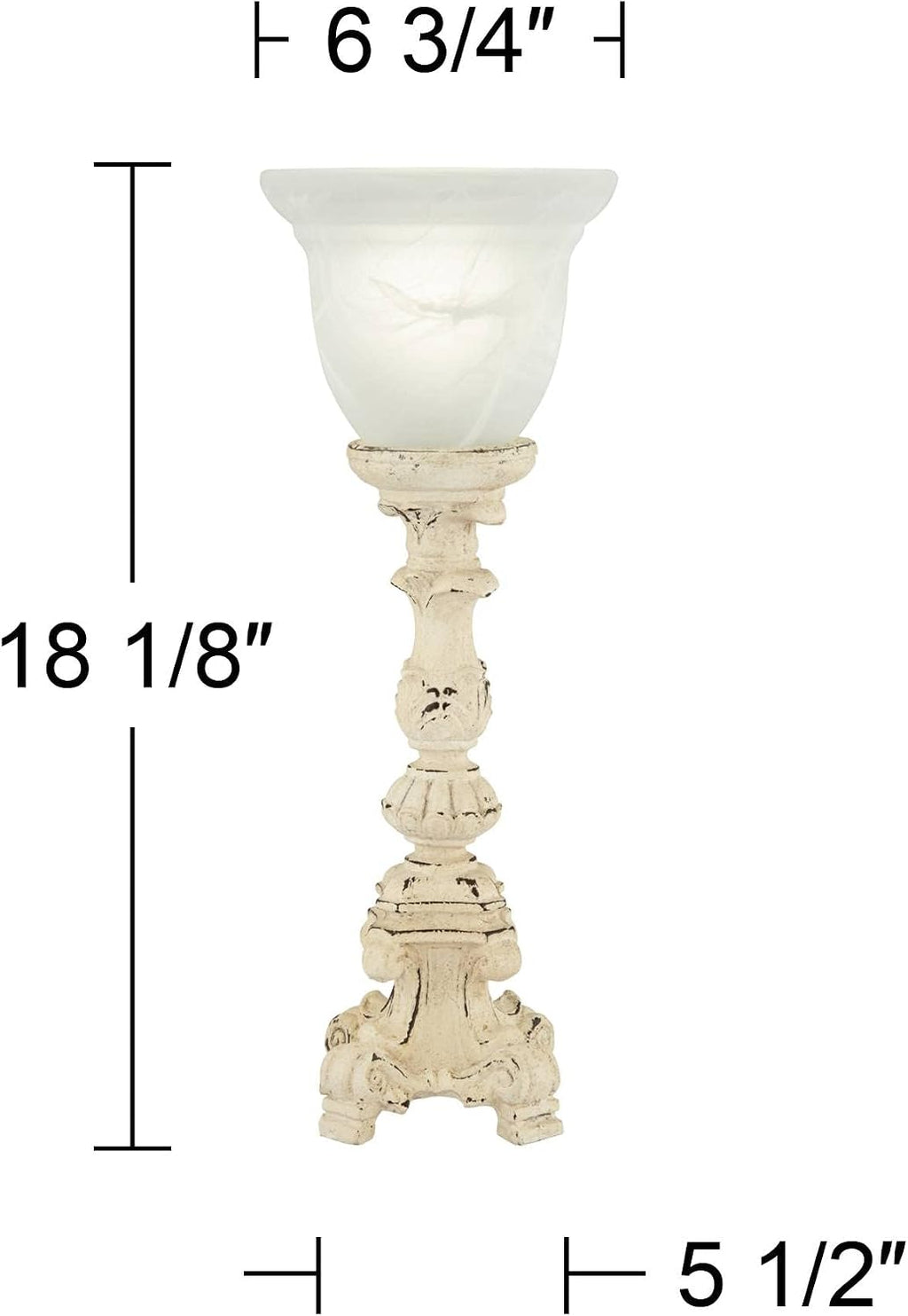 French Alabaster Glass Country Table Lamp