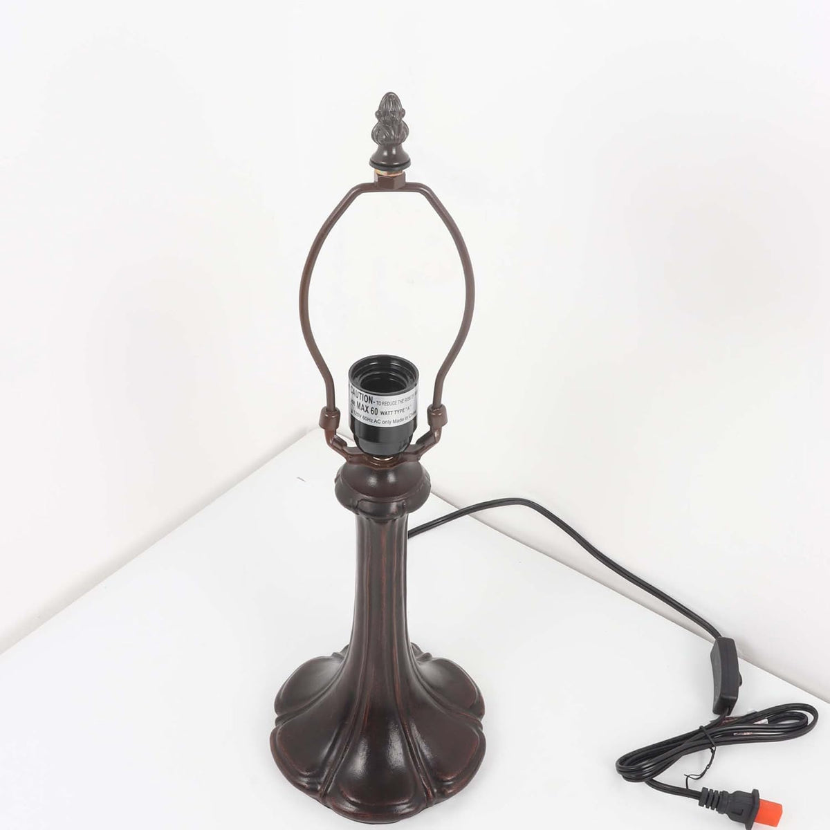 Antique Brown Alloy E26 Table Lamp Base
