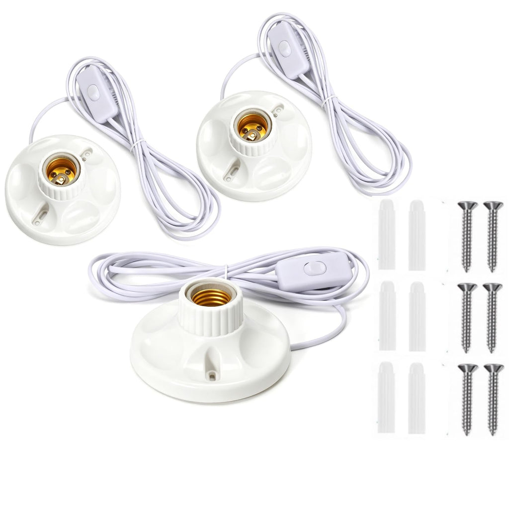 E27 Socket Lamp Base With Switch Cord