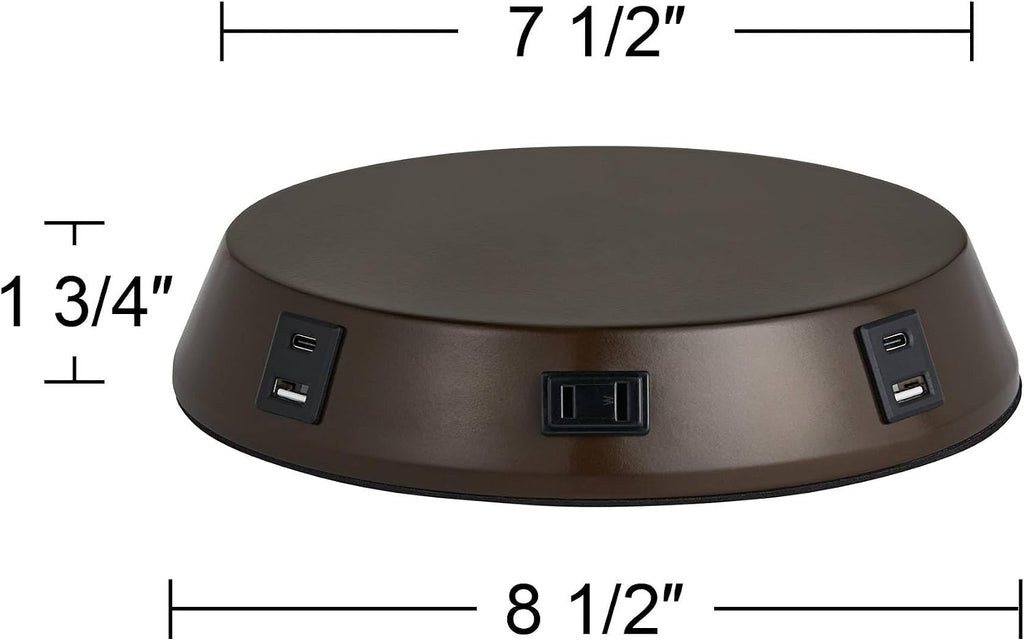 Bronze USB Charging Lamp Workstation Base