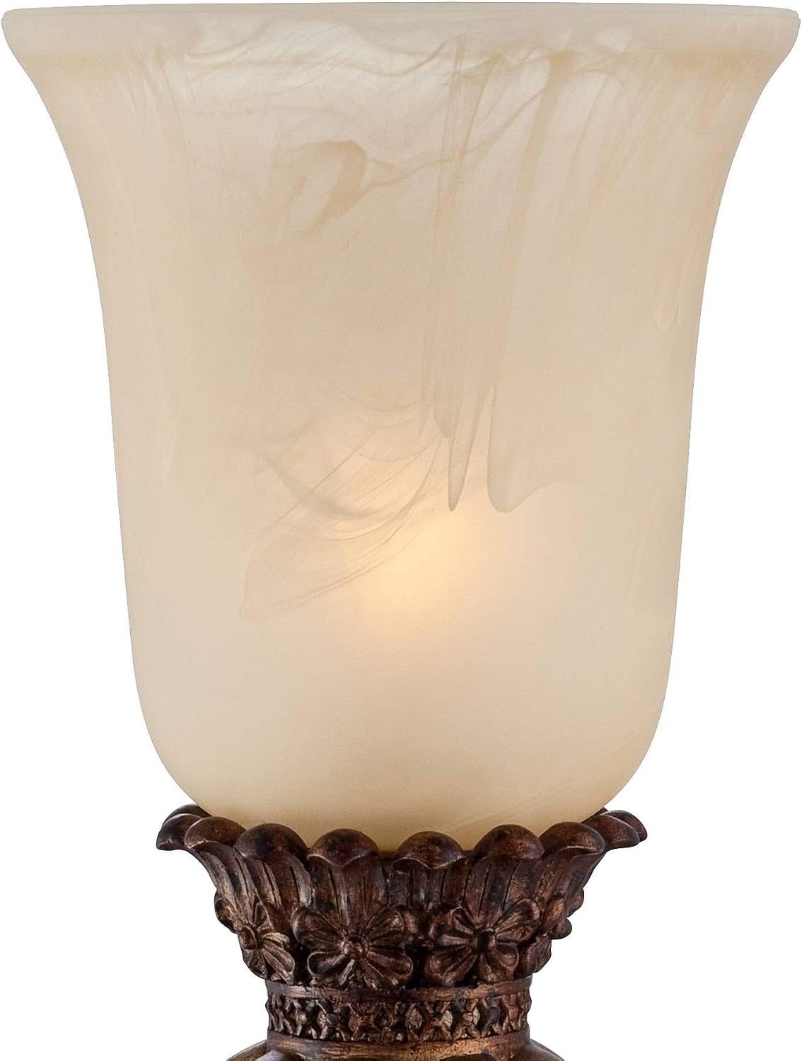 Gold Alabaster Glass Traditional Table Lamp Set