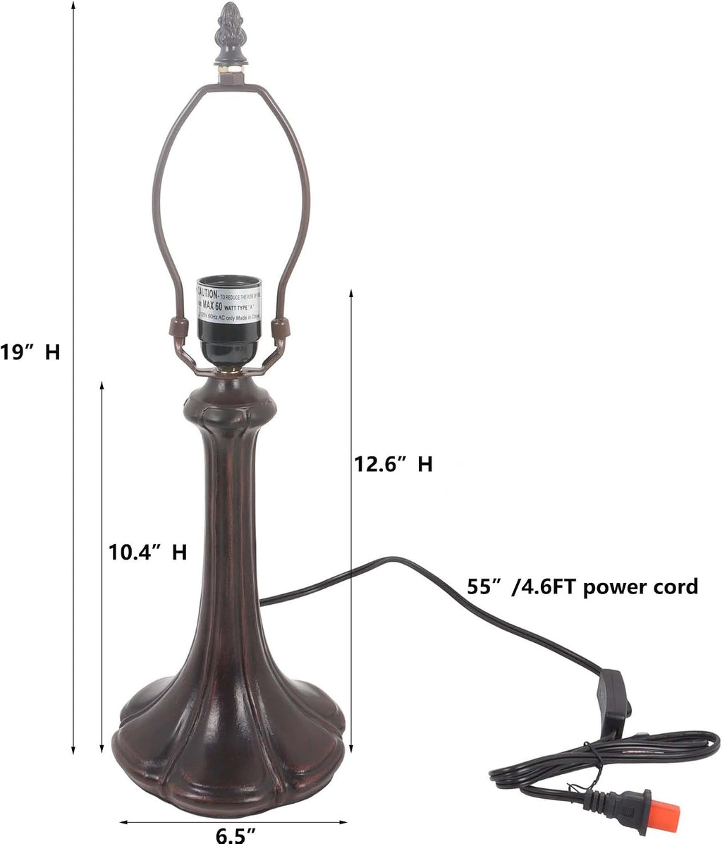 Antique Brown Alloy E26 Table Lamp Base