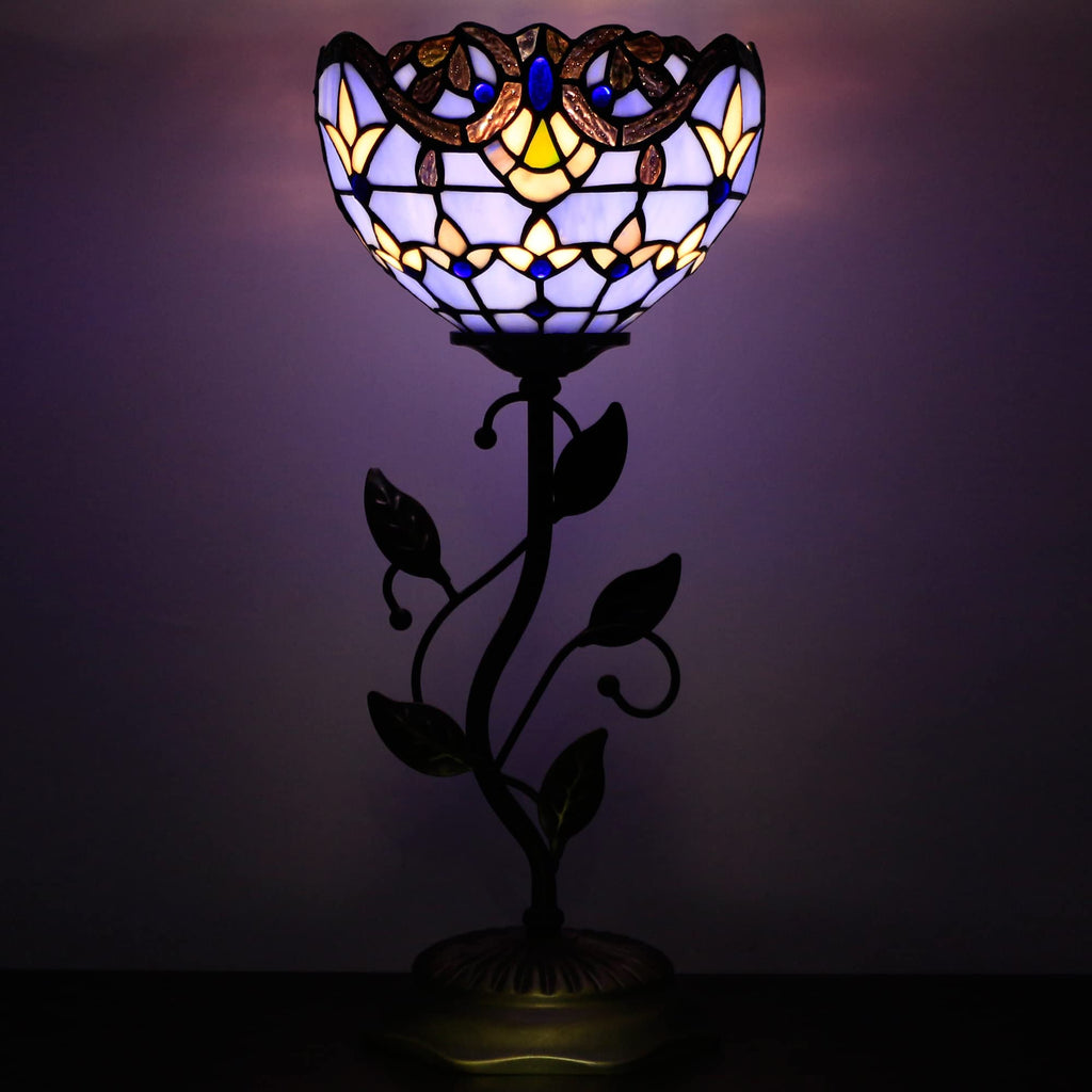 Blue Baroque Stained Glass Tiffany Table Lamp