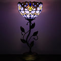 Blue Baroque Stained Glass Tiffany Table Lamp