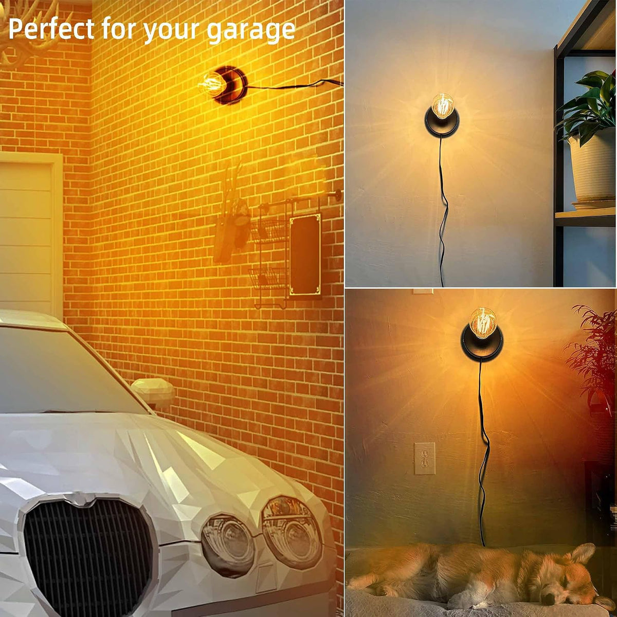 Black E26 Lamp Base With Switch Cord