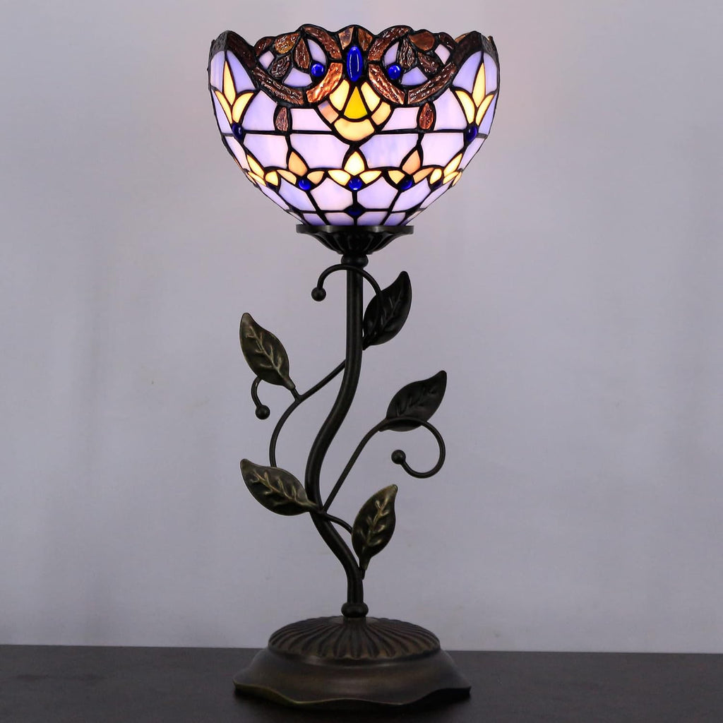Blue Baroque Stained Glass Tiffany Table Lamp