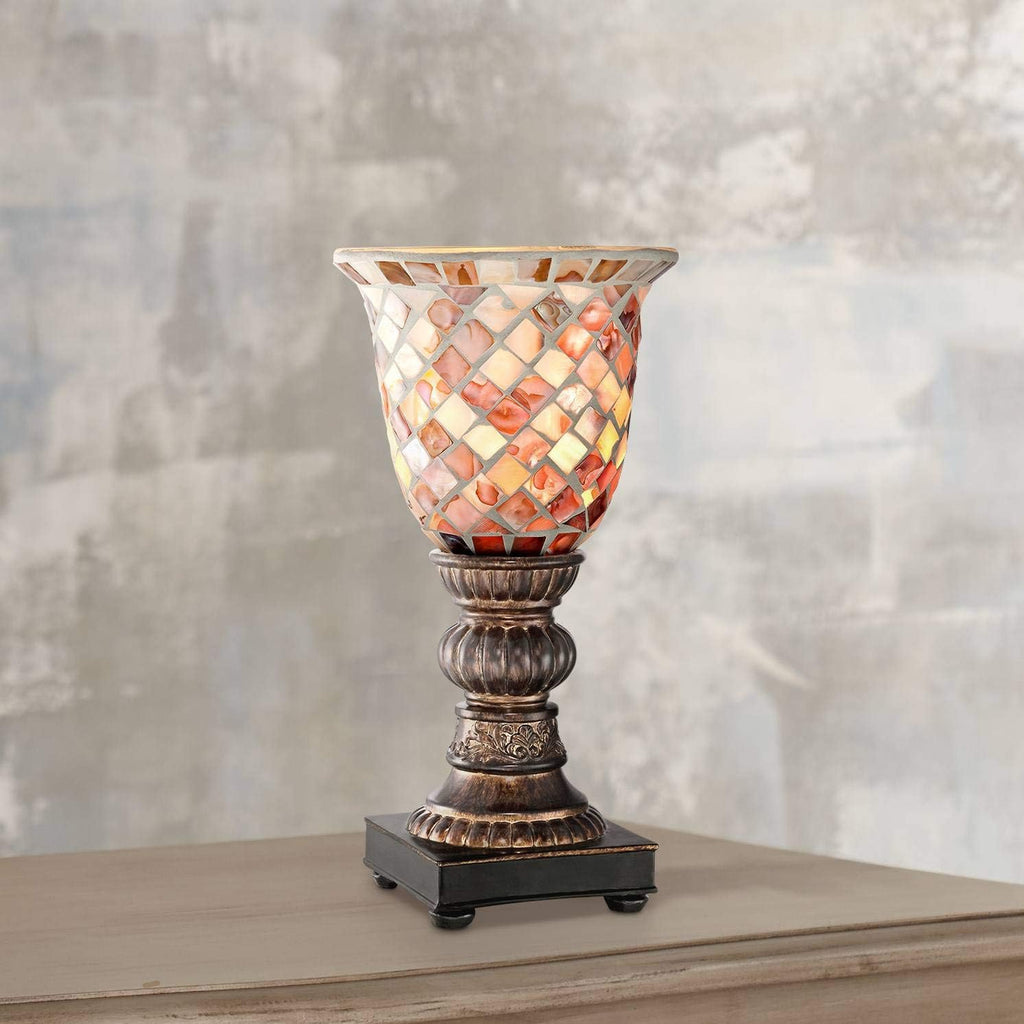 Bronze Mosaic Vintage Glass Accent Lamp
