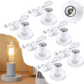 White E26 Lamp Base With Switch Cord