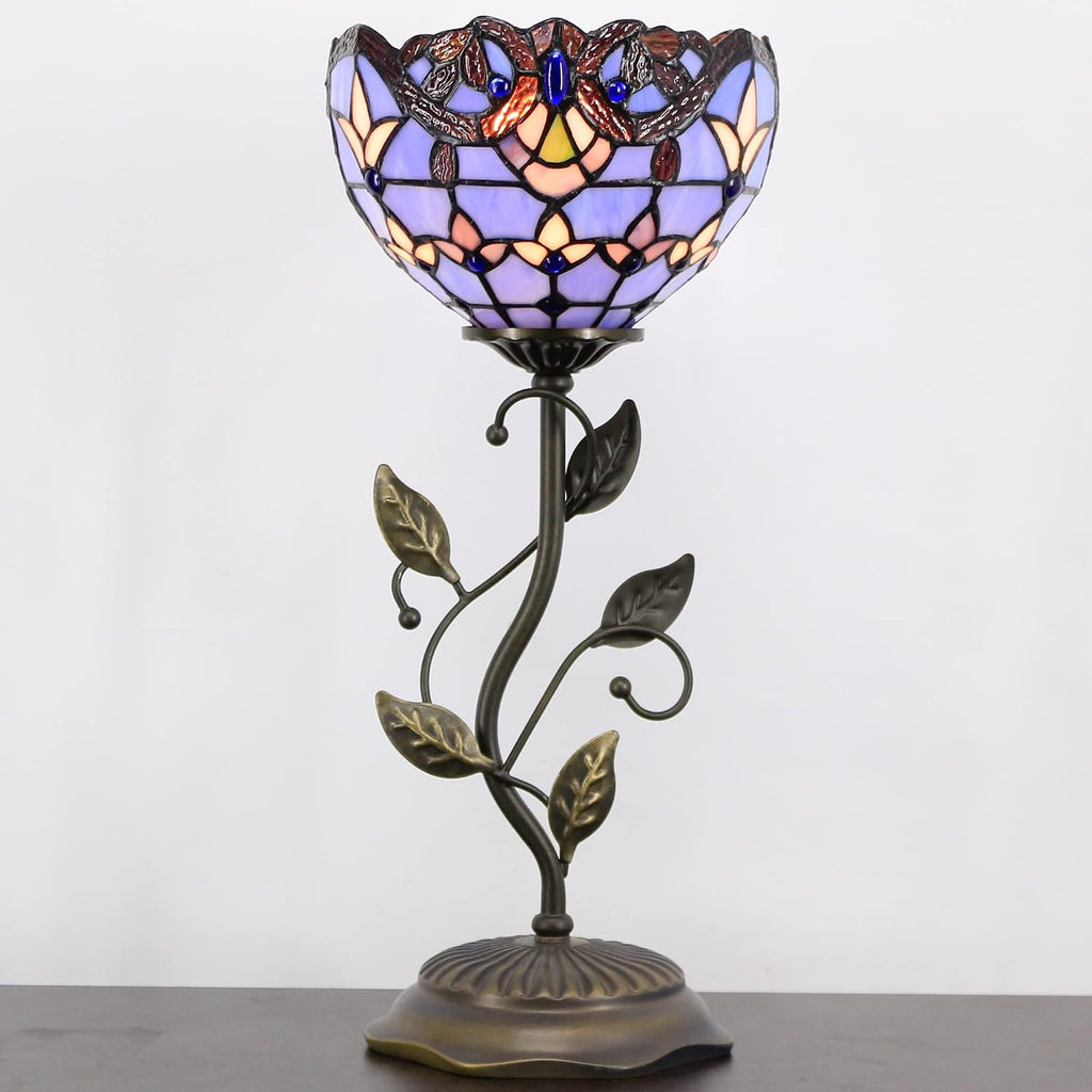 Blue Baroque Stained Glass Tiffany Table Lamp