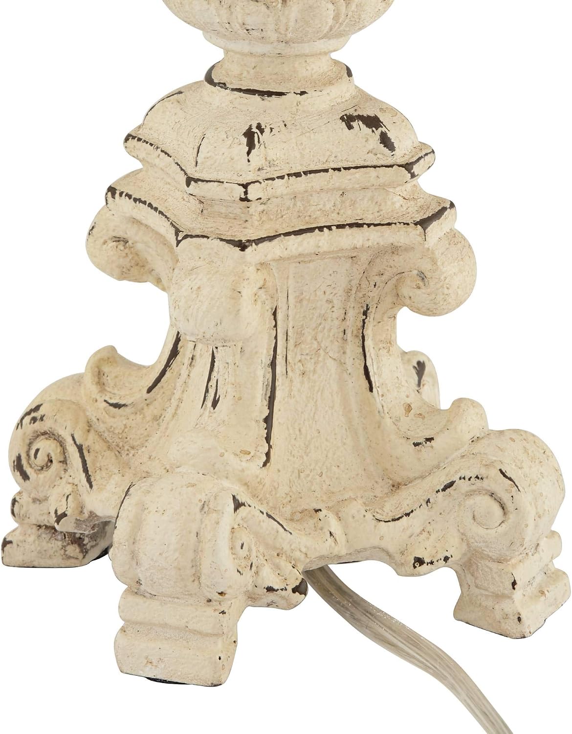French Alabaster Glass Country Table Lamp