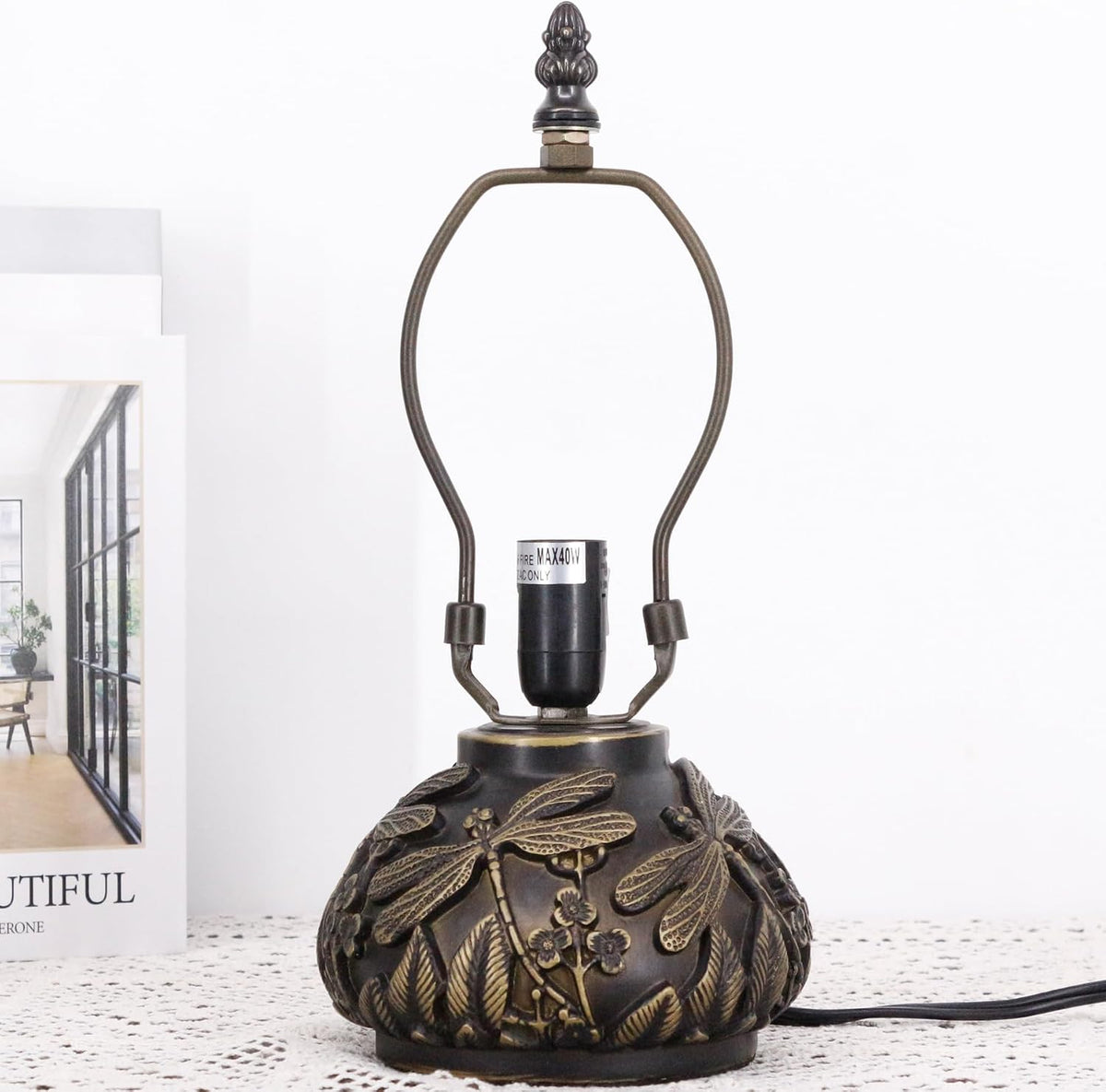 Bronze Resin Tiffany Lamp Replacement Base